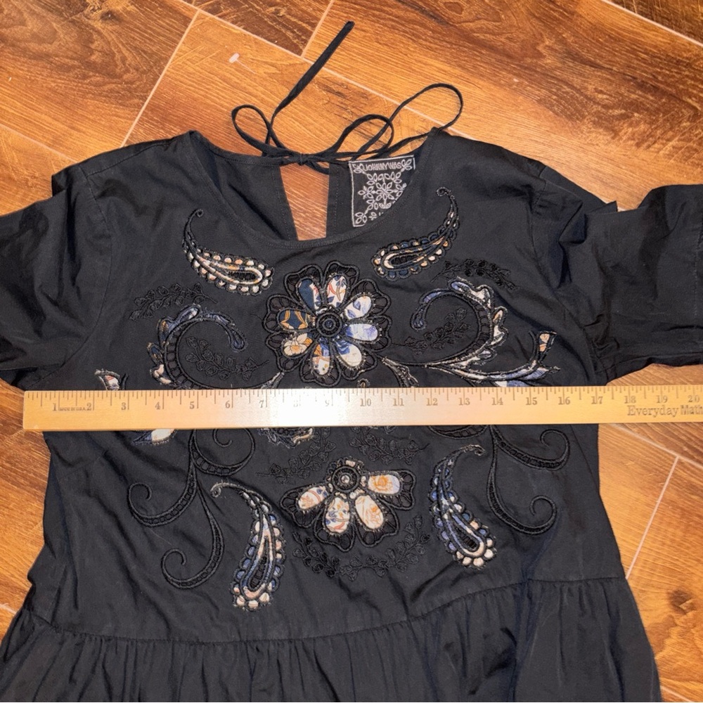 Johnny Was Jade EYELET MINI DRESS Black Size XS - Picture 9 of 14